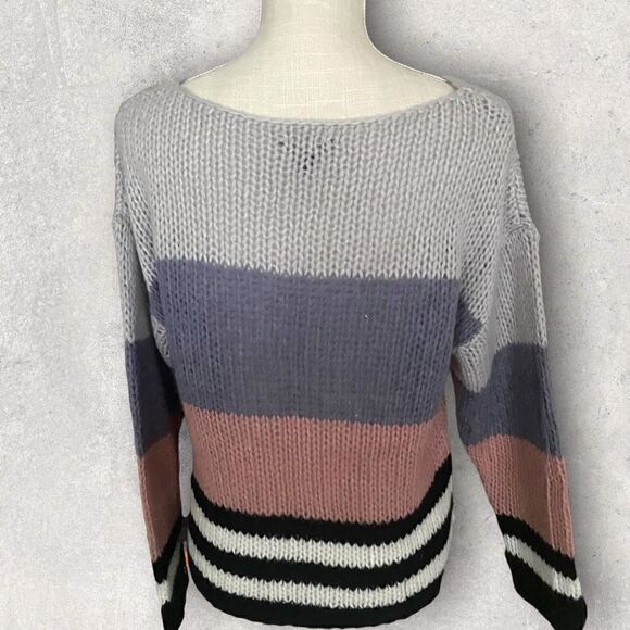 Lucky Brand | Women’s Bold Stripe Wool Blend Pullover Sweater Size Small S - Picture 10 of 11